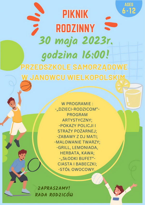 Rada Rodziców zaprasza na Piknik Rodzinny!